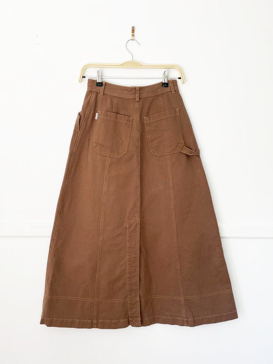 vintage oilily canvas carpenter full midi skirt | made in Holland - good market thrift store