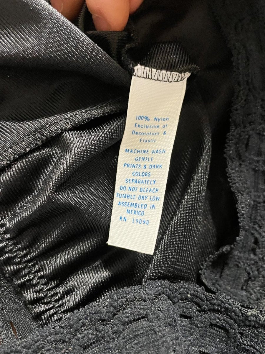 vintage olga secret hug sateen lace trim midi slip skirt - good market thrift store