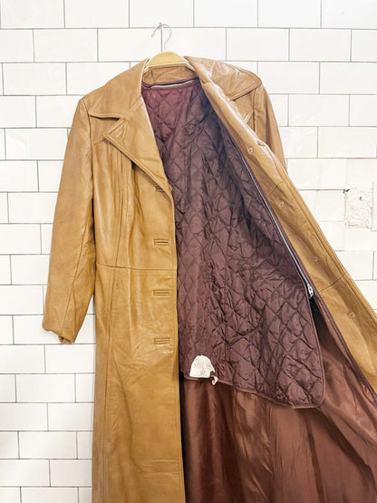 vintage olympic leather belted jacket | removable lining - good market thrift store