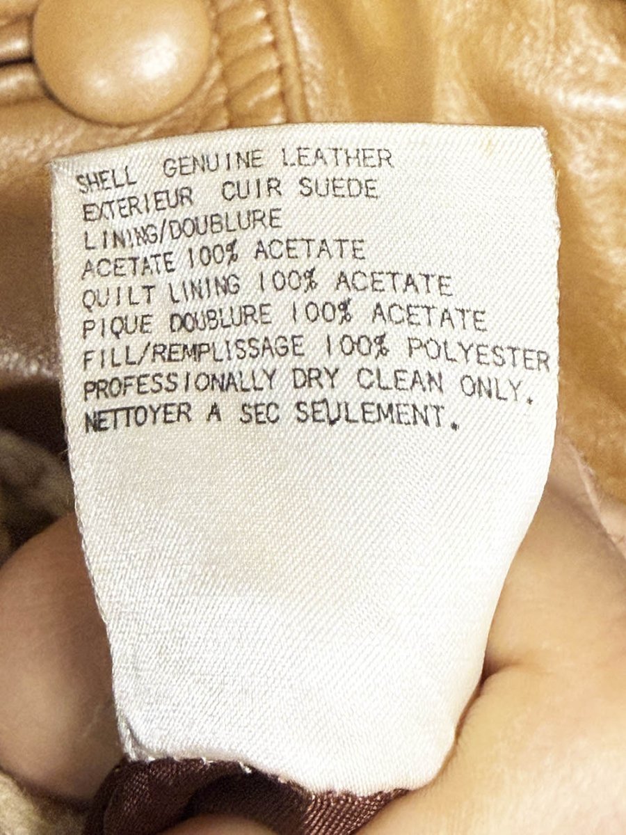 vintage olympic leather belted jacket | removable lining - good market thrift store