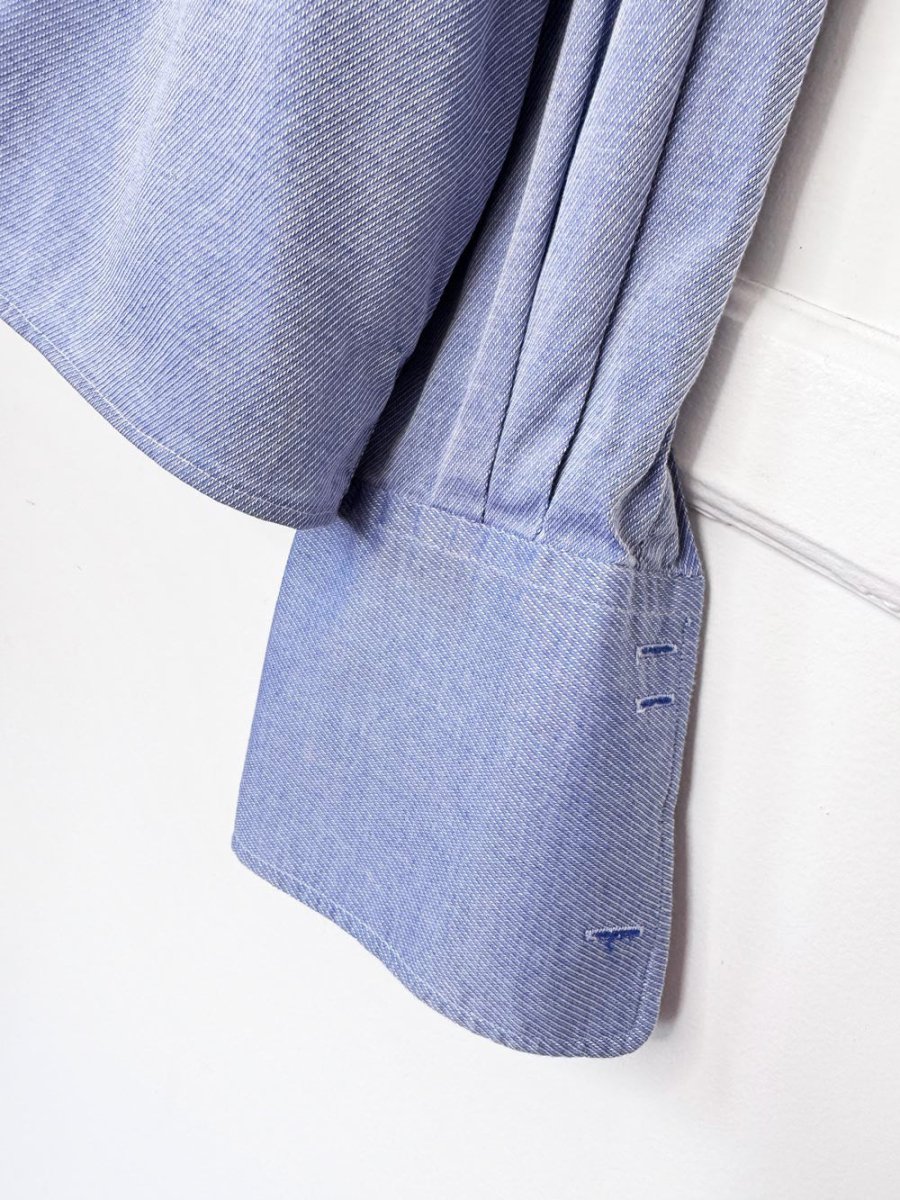 vintage oscar de la renta cropped french cuff full button shirt - good market thrift store