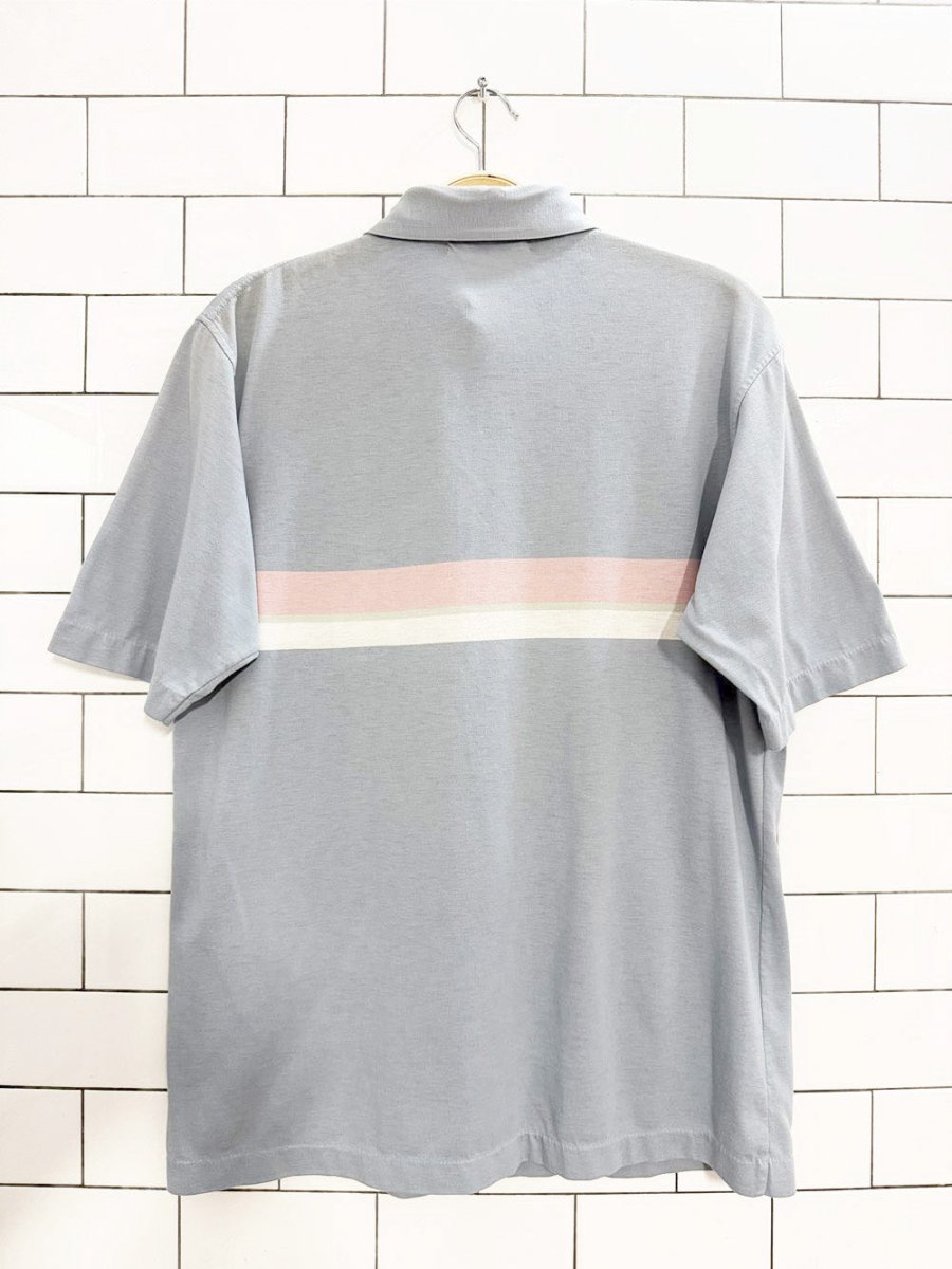 vintage oscar de la renta stripe polo shirt - good market thrift store