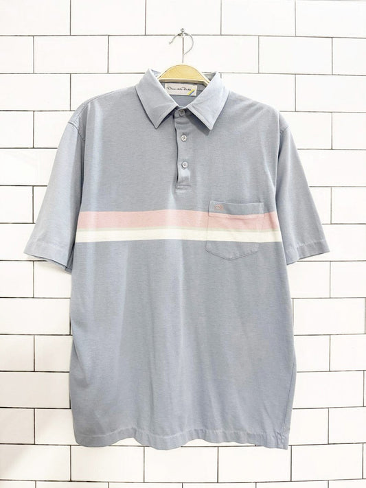 vintage oscar de la renta stripe polo shirt - good market thrift store