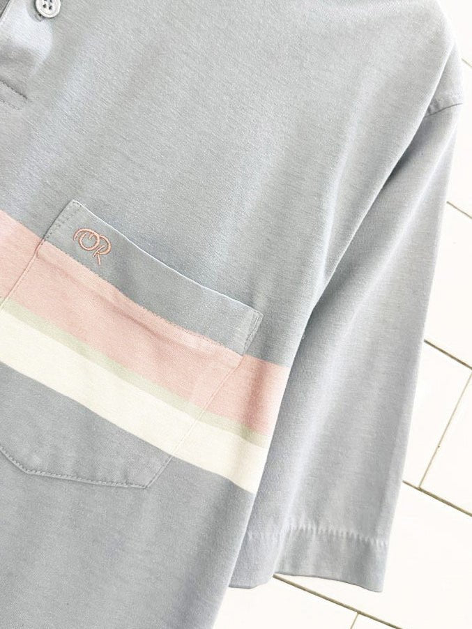 vintage oscar de la renta stripe polo shirt - good market thrift store