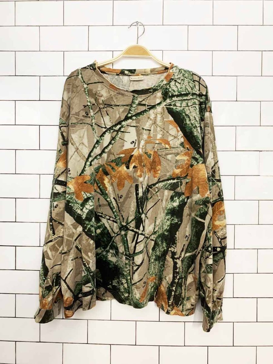 vintage outfitters ridge soft long sleeve camo t-shirt - good market thrift store