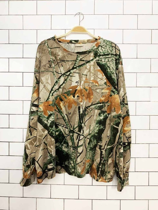 vintage outfitters ridge soft long sleeve camo t-shirt - good market thrift store