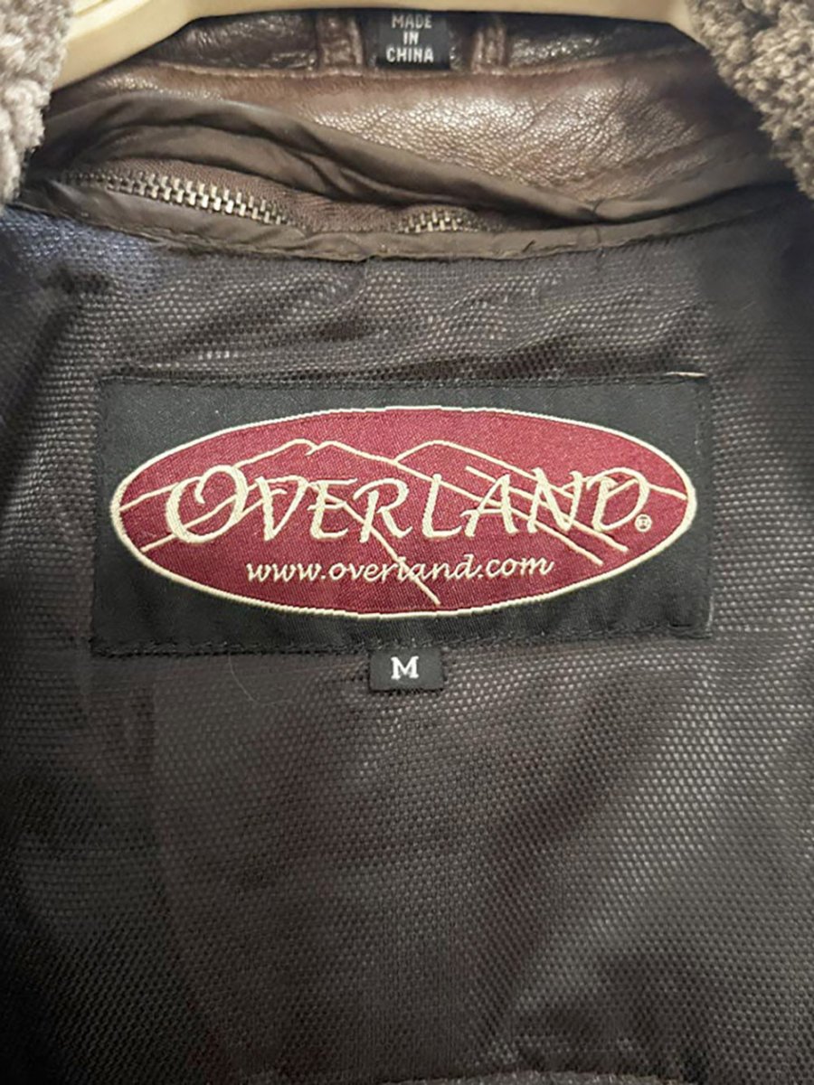 vintage overland shearling collar butter lambskin leather jacket - good market thrift store