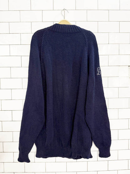 vintage oversized field hockey knit sweater - good market thrift store