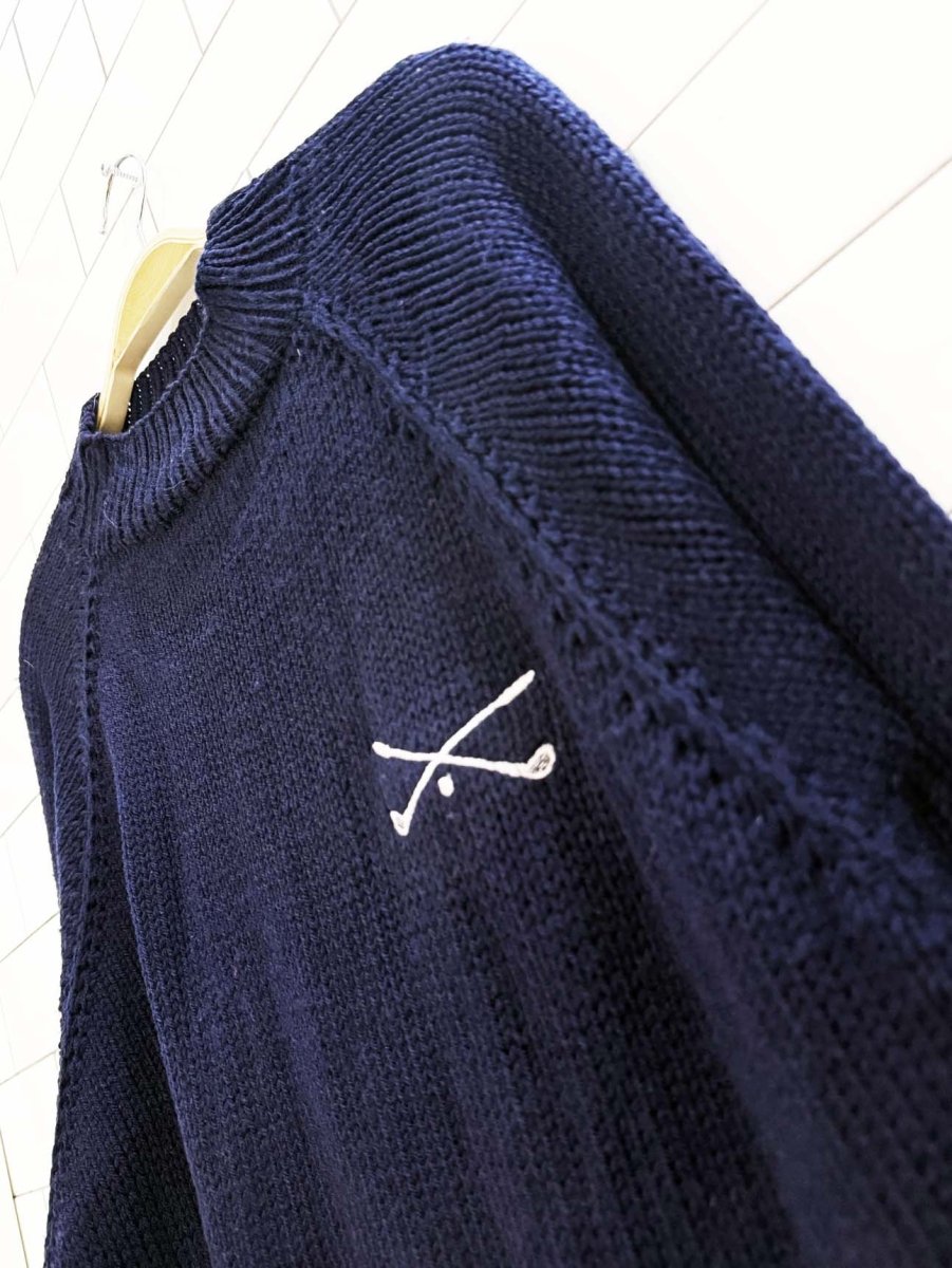 vintage oversized field hockey knit sweater - good market thrift store