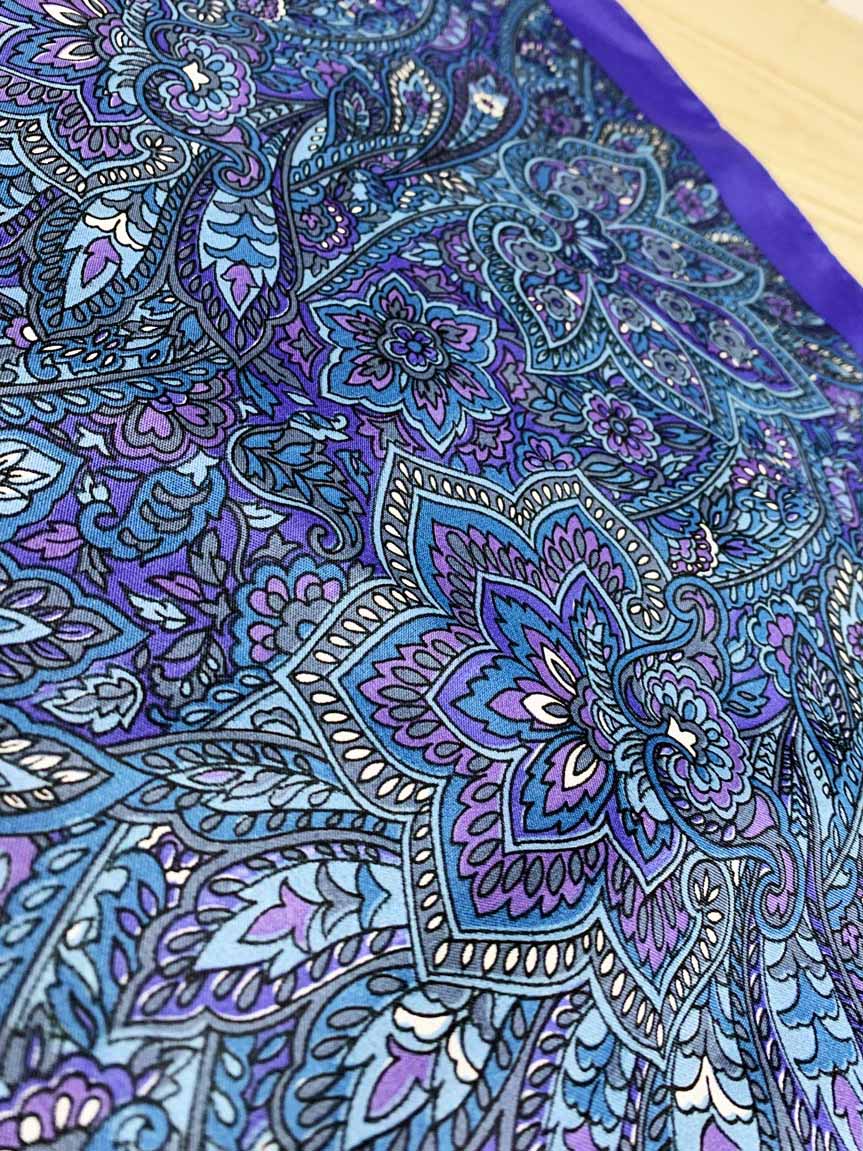 vintage paisley pattern square scarf | made in italy - good market thrift store