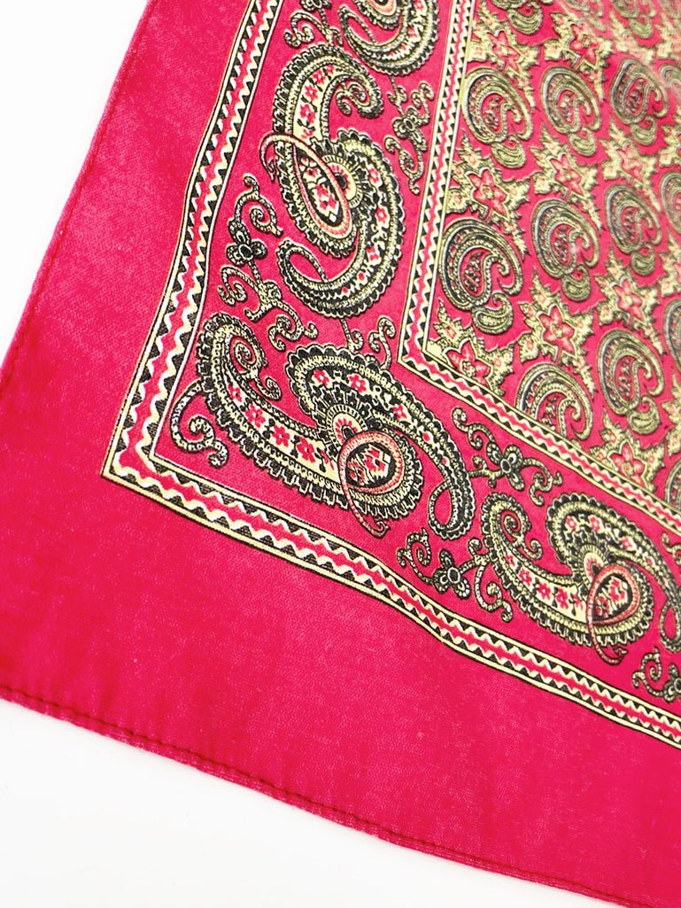 vintage paisley print square bandana - good market thrift store