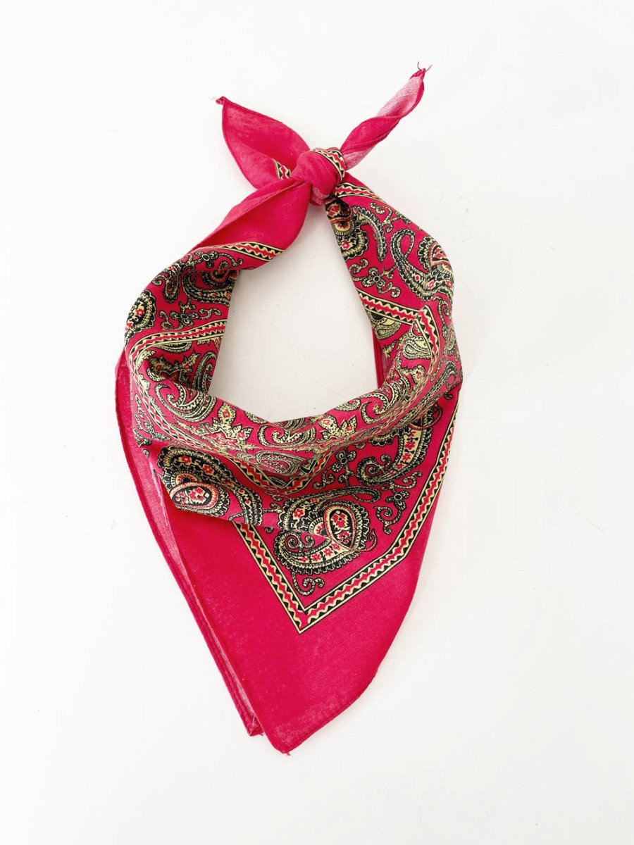 vintage paisley print square bandana - good market thrift store