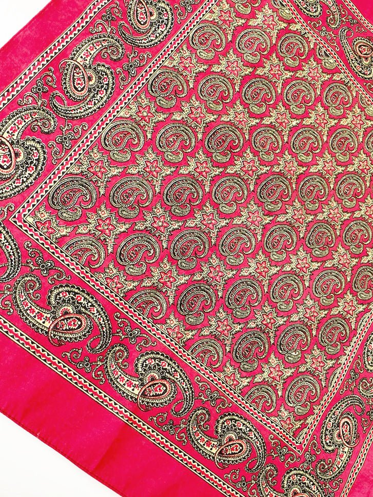 vintage paisley print square bandana - good market thrift store