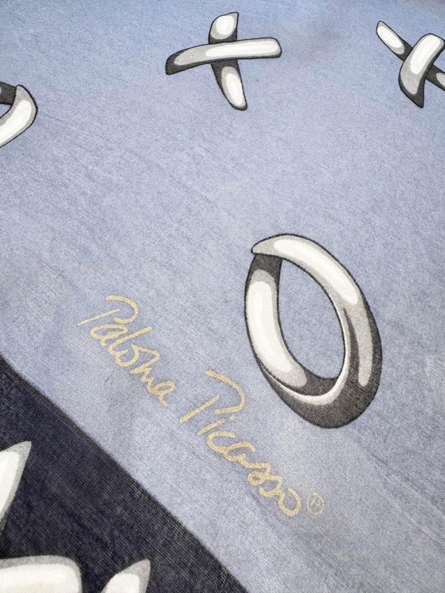 vintage paloma picasso 100% silk chiffon scarf - good market thrift store