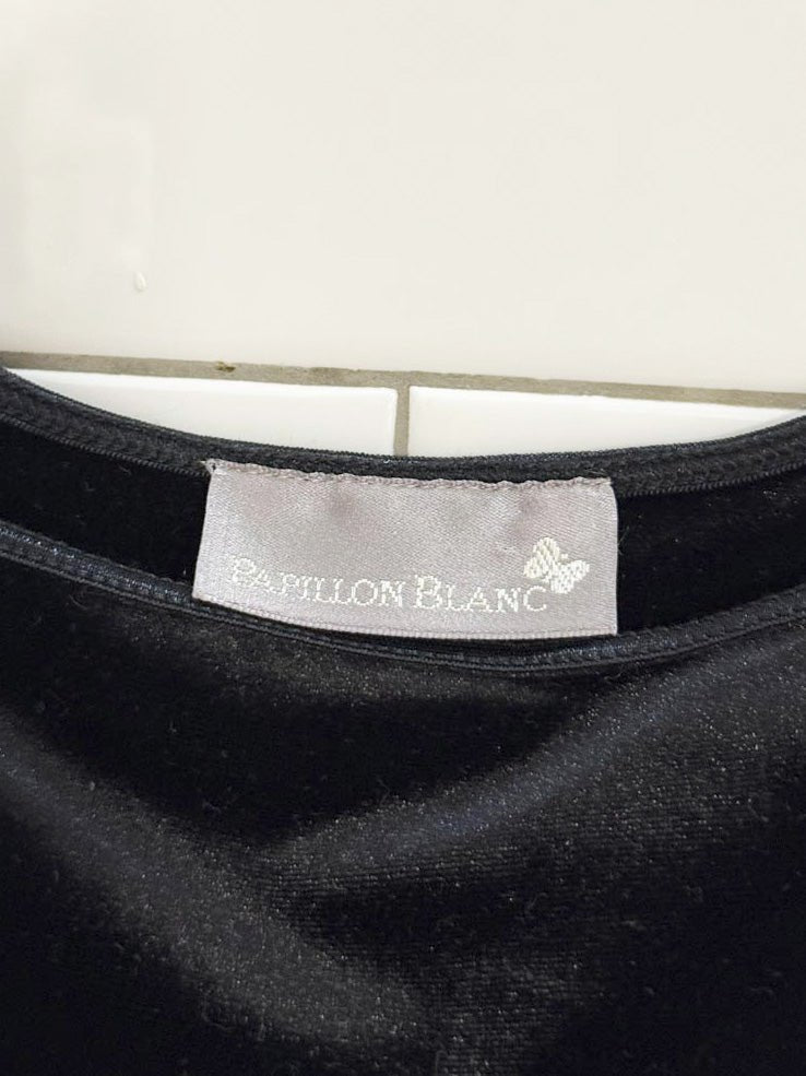 vintage papillion blanc velvet tank top | built - in bra - good market thrift store