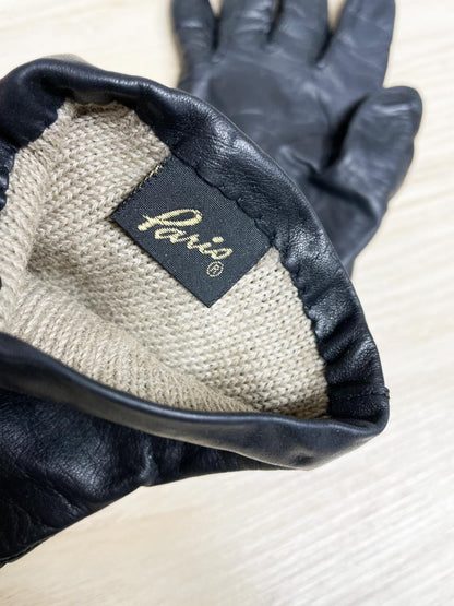 vintage paris leather gloves | wool - blend lining - good market thrift store