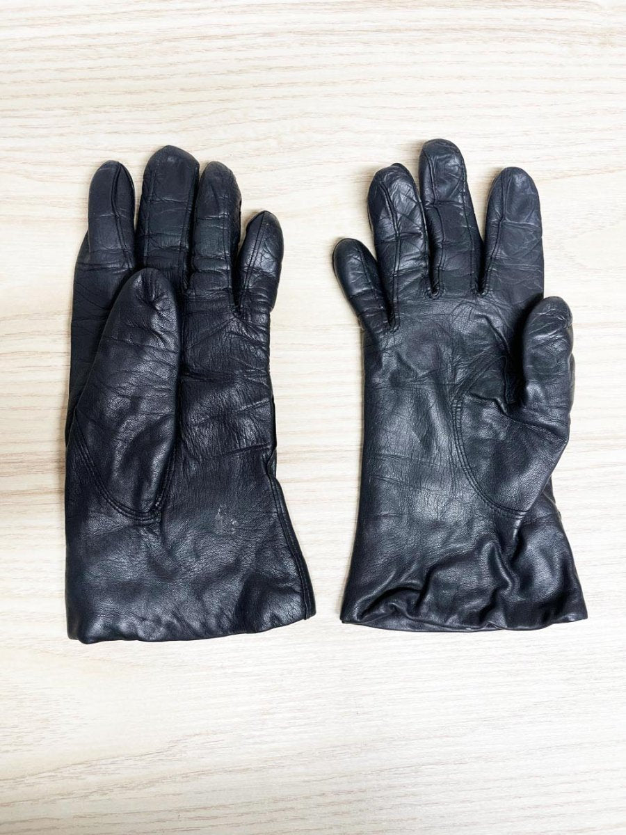 vintage paris leather gloves | wool - blend lining - good market thrift store