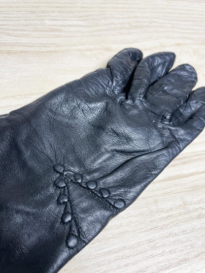 vintage paris leather gloves | wool - blend lining - good market thrift store
