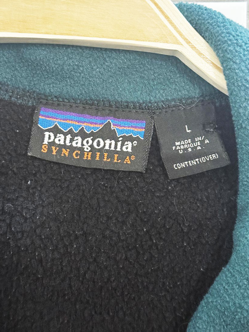vintage patagonia synchilla fleece full zip vest - good market thrift store