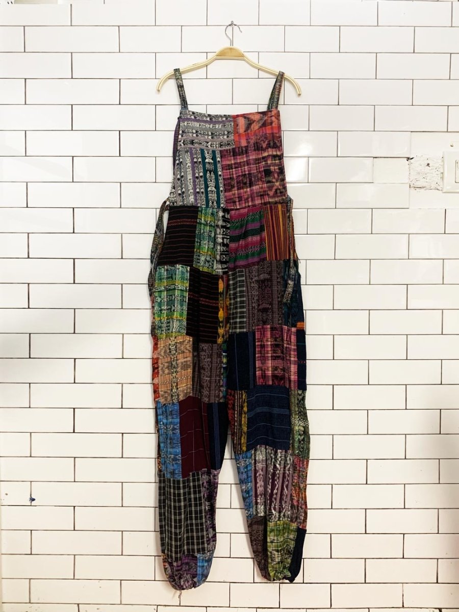 vintage patchwork boho balloon pant overalls - good market thrift store