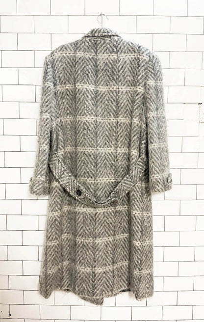 vintage paul levy mohair double breasted herringbone coat | ward bros - good market thrift store