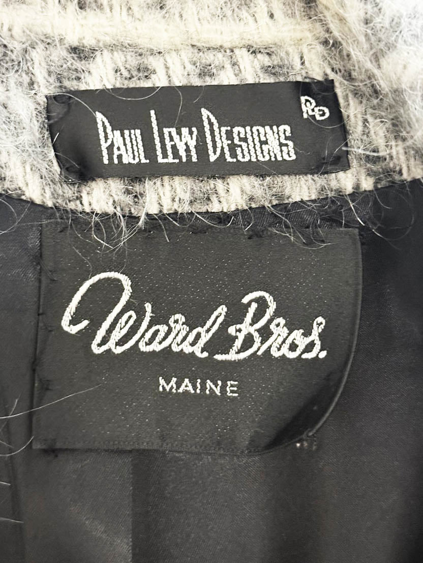 vintage paul levy mohair double breasted herringbone coat | ward bros - good market thrift store