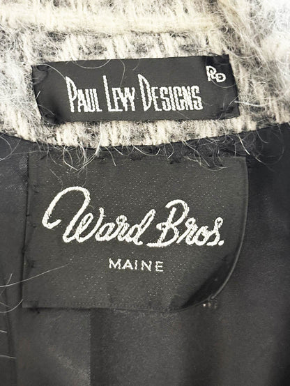 vintage paul levy mohair double breasted herringbone coat | ward bros - good market thrift store