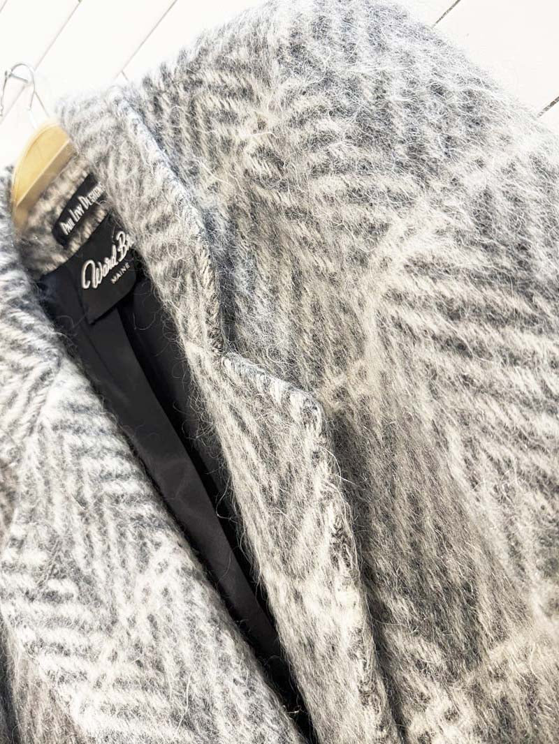 vintage paul levy mohair double breasted herringbone coat | ward bros - good market thrift store