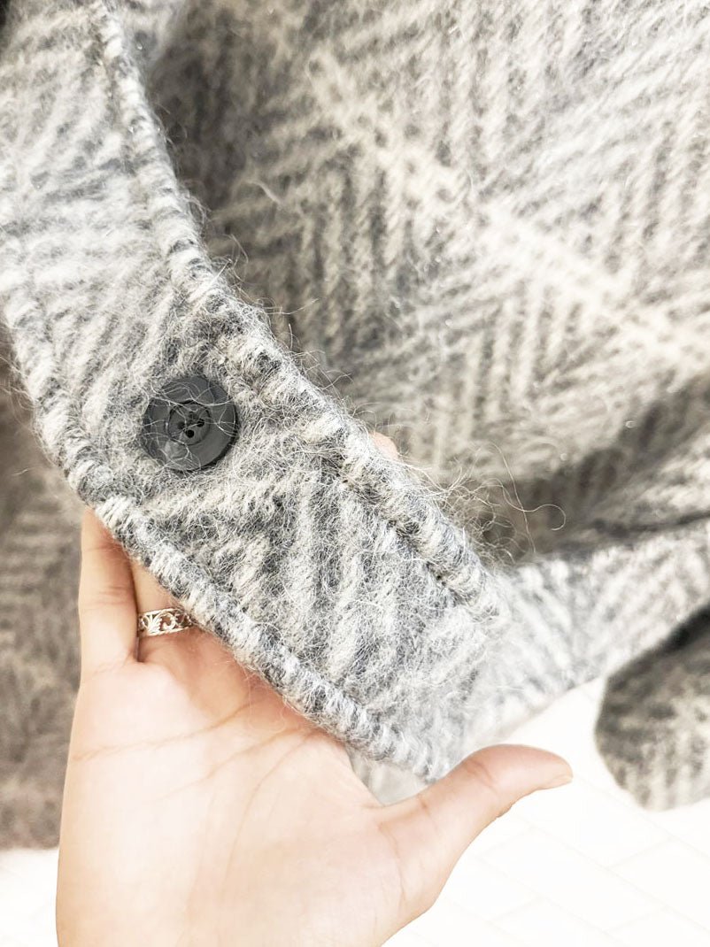 vintage paul levy mohair double breasted herringbone coat | ward bros - good market thrift store