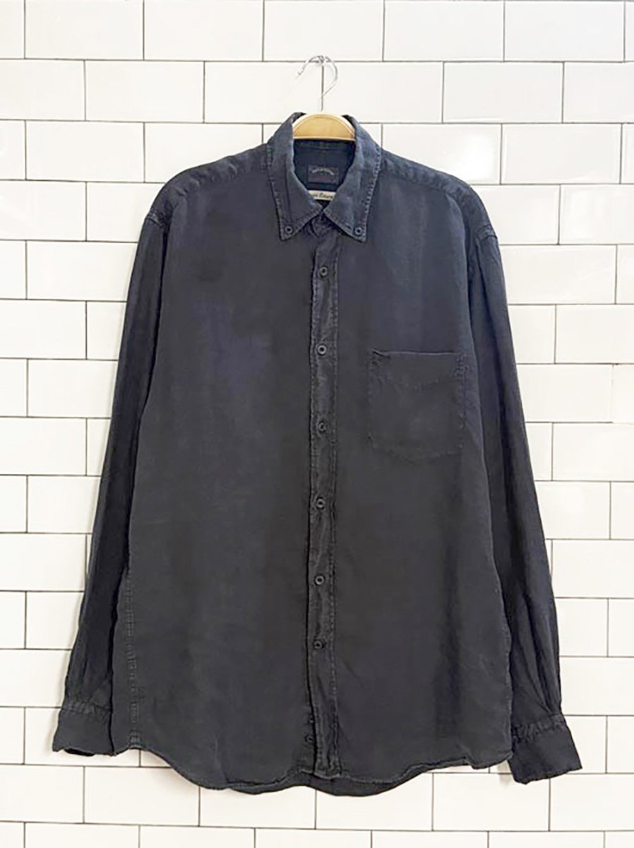 vintage paul & shark 100% linen full button shirt | made in Italy - good market thrift store