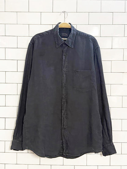 vintage paul & shark 100% linen full button shirt | made in Italy - good market thrift store