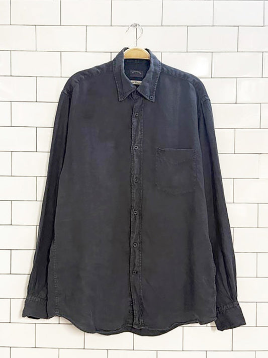 vintage paul & shark 100% linen full button shirt | made in Italy - good market thrift store