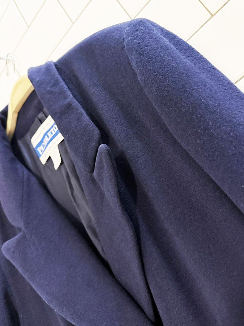 vintage pendleton 100% wool double breasted long coat - good market thrift store