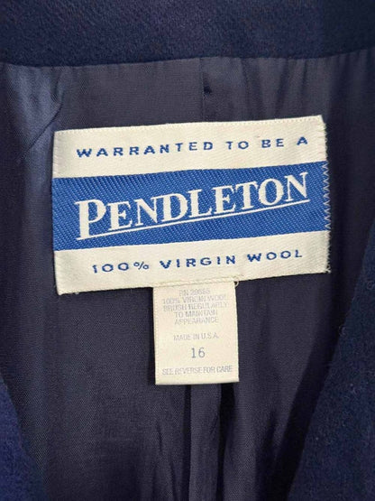 vintage pendleton 100% wool double breasted long coat - good market thrift store