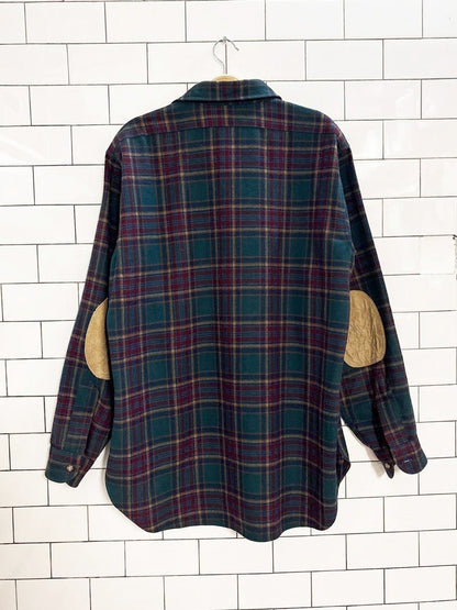 vintage pendleton 100% wool flannel button down shirt | made in USA - good market thrift store