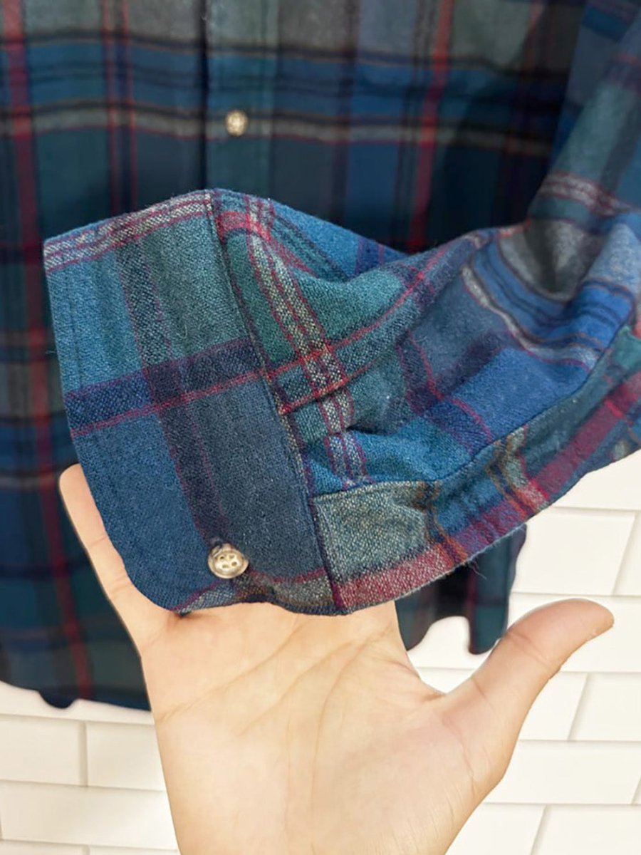 vintage pendleton 100% wool flannel shirt | made in USA - good market thrift store