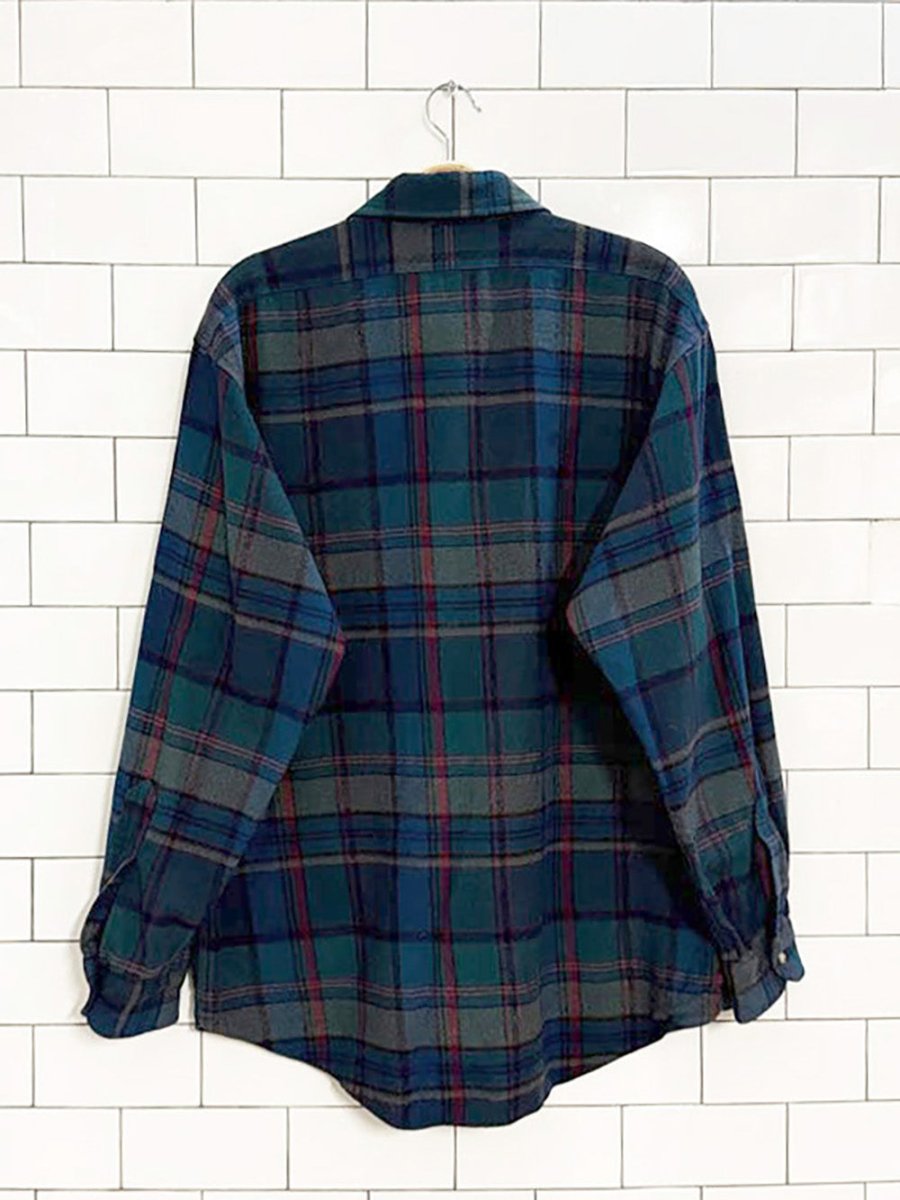 vintage pendleton 100% wool flannel shirt | made in USA - good market thrift store