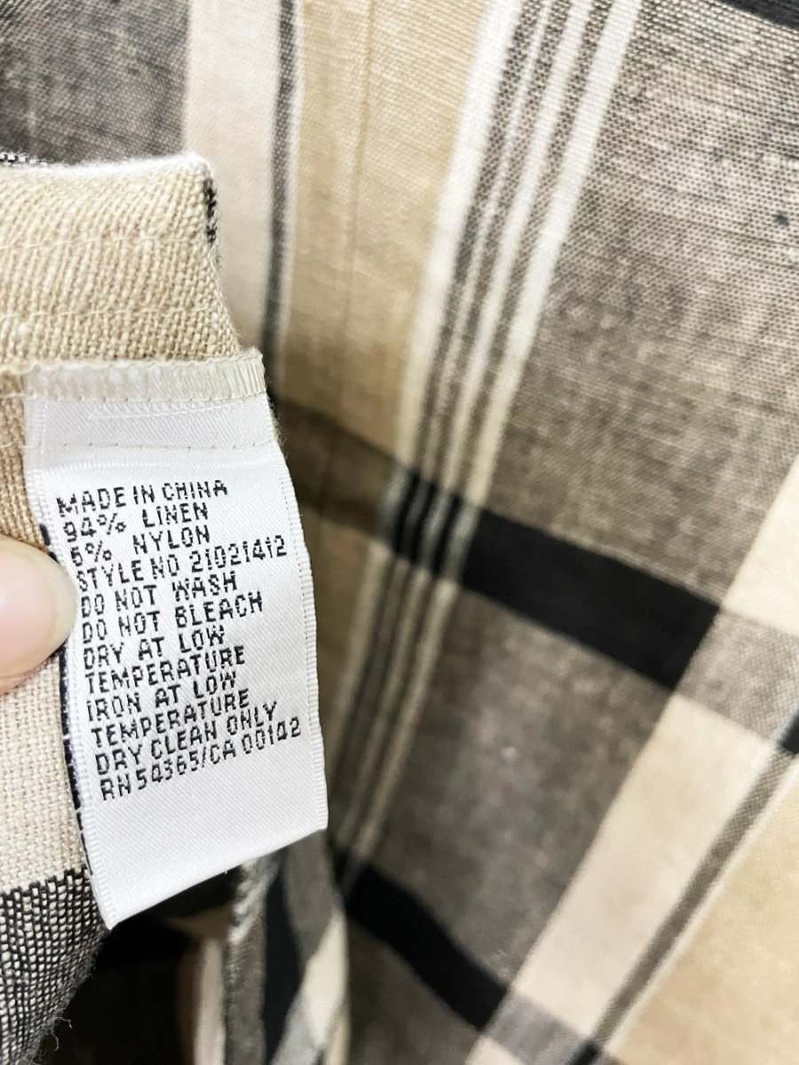 vintage peter nygard linen - blend full button pocket shirt | rework - good market thrift store