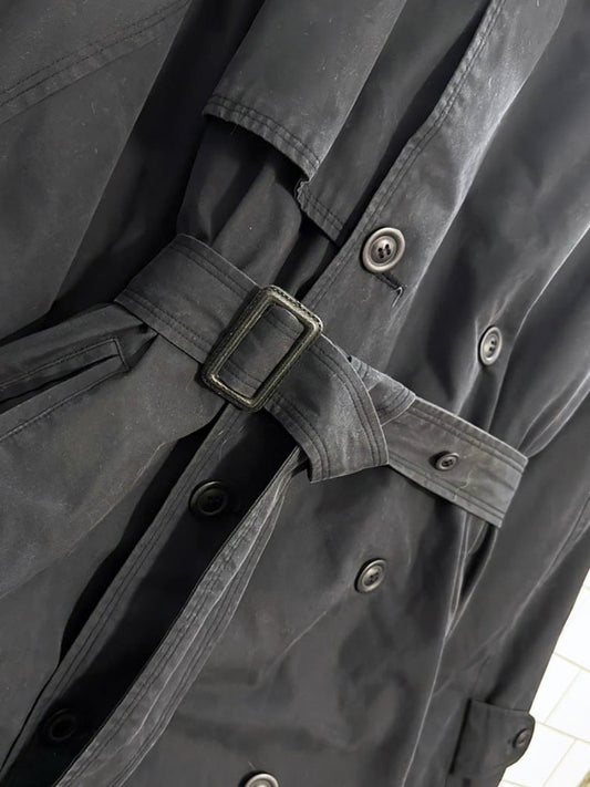 vintage pierre cardin double breasted belted trench coat | removable lining - good market thrift store