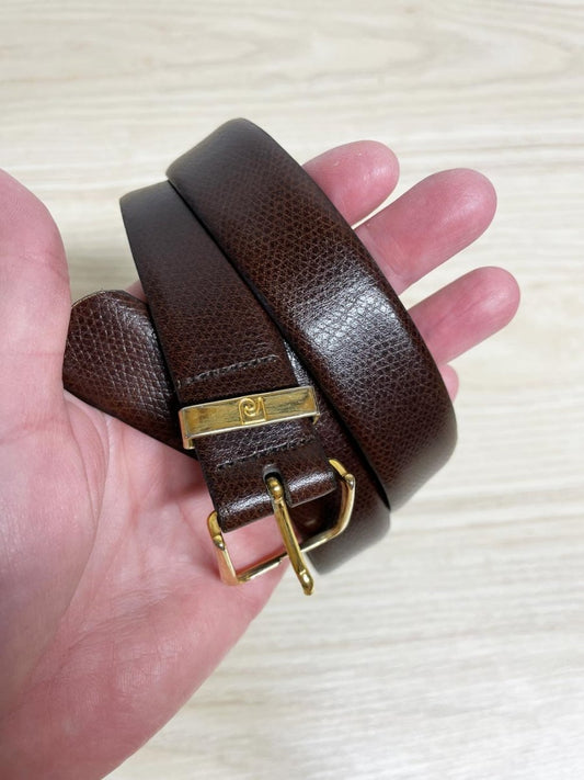 vintage pierre cardin leather minimal belt | paris new york - good market thrift store