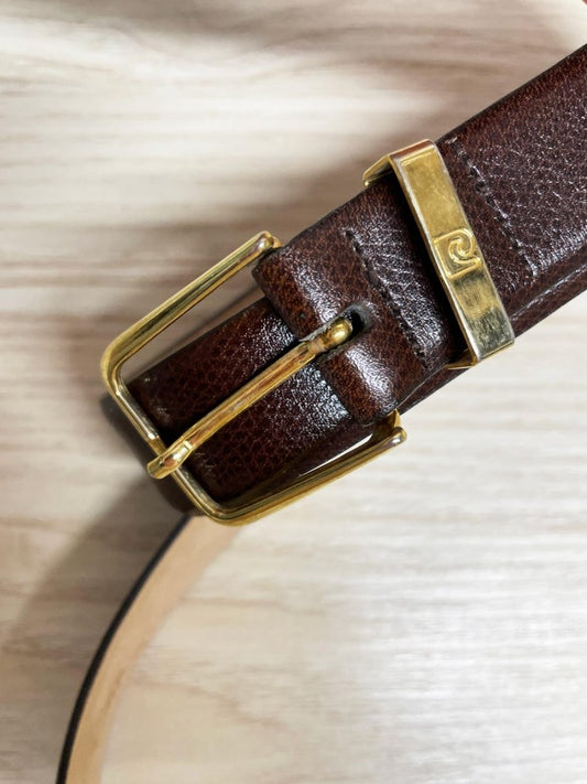 vintage pierre cardin leather minimal belt | paris new york - good market thrift store