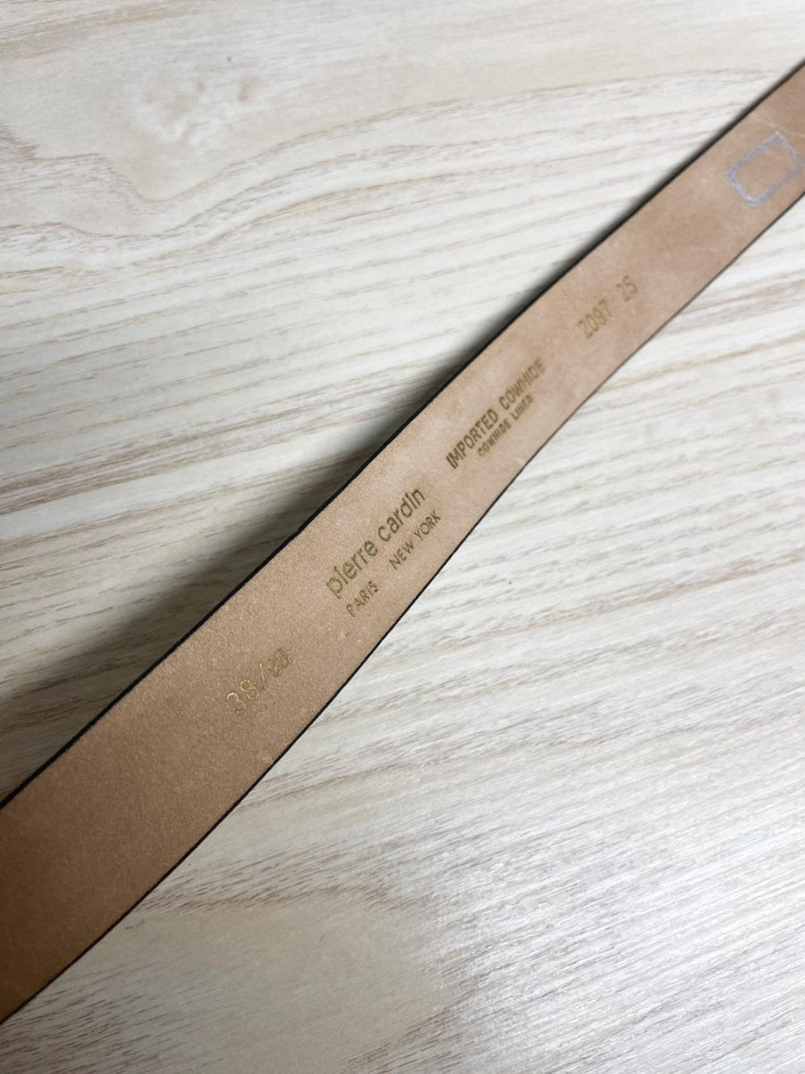 vintage pierre cardin leather minimal belt | paris new york - good market thrift store