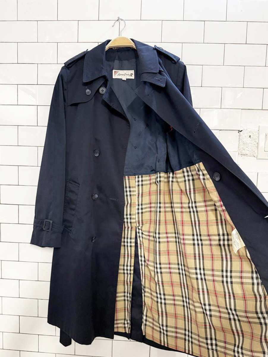 vintage pierre cardin paris double breasted belted trench coat - good market thrift store