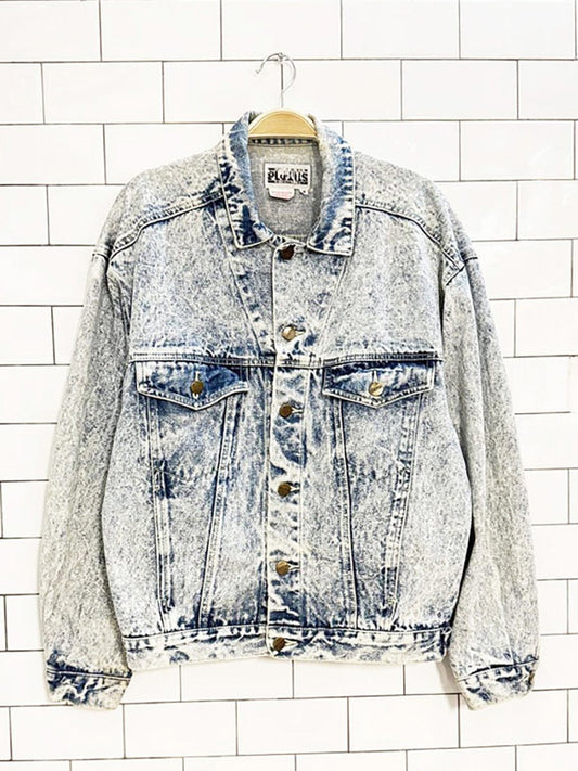 vintage plutus acid wash denim jacket - good market thrift store