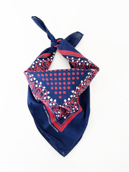 vintage polka dot print square bandana - good market thrift store