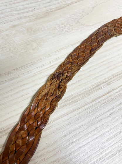 vintage polo ralph lauren braided leather belt | made in England - good market thrift store