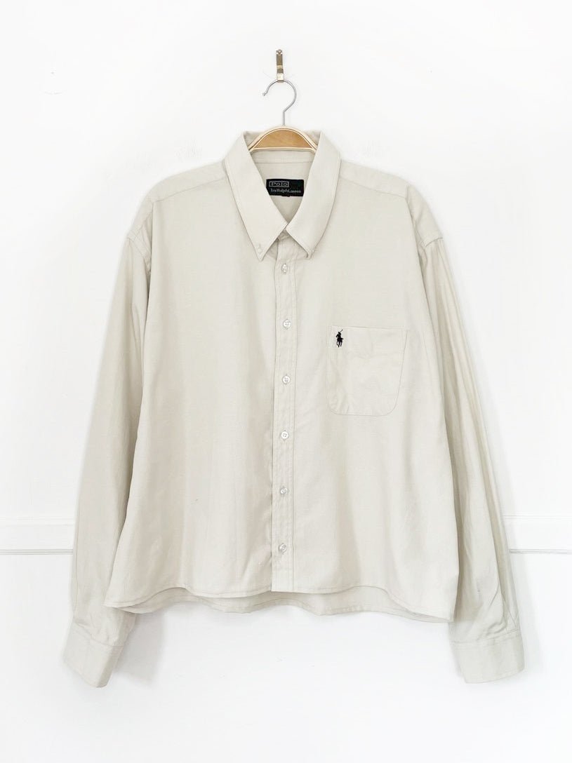 vintage polo ralph lauren sporty prep cropped shirt | rework - good market thrift store