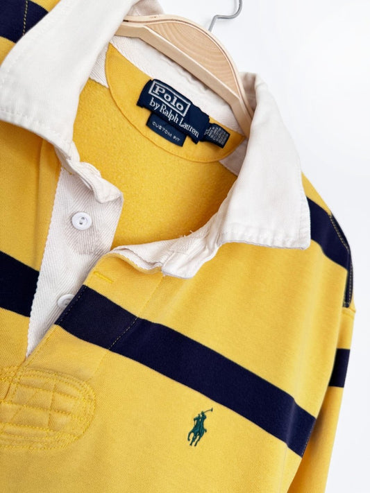 vintage polo ralph lauren striped rugby long sleeve shirt - good market thrift store