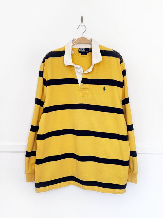 vintage polo ralph lauren striped rugby long sleeve shirt - good market thrift store