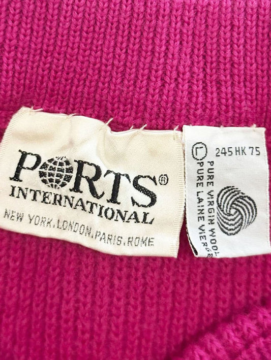 vintage ports 100% wool ribbed knit midi skirt - good market thrift store